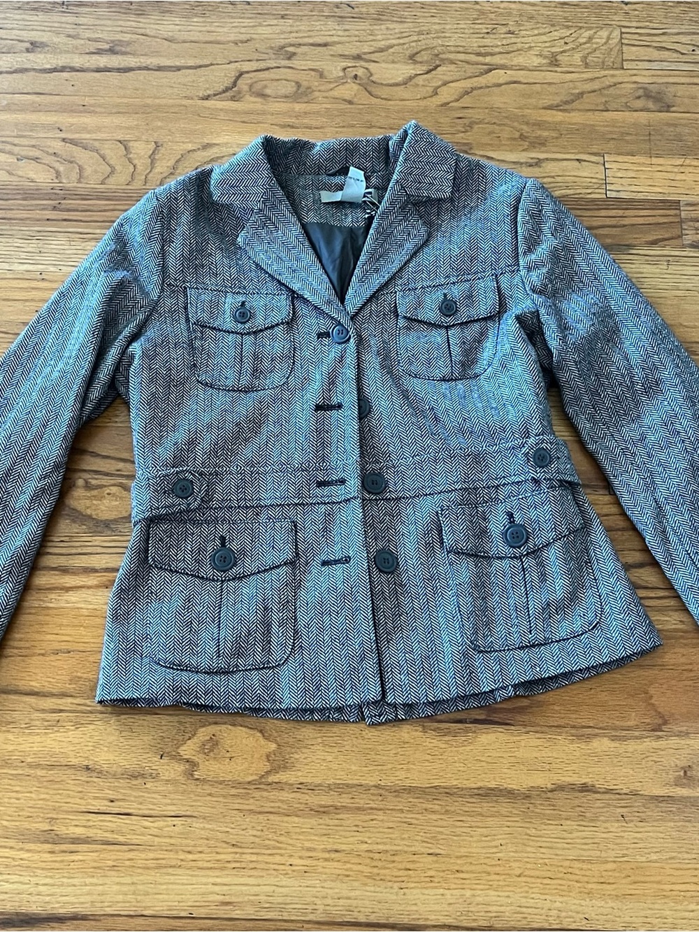 Women's Herringbone Button-Front Jacket